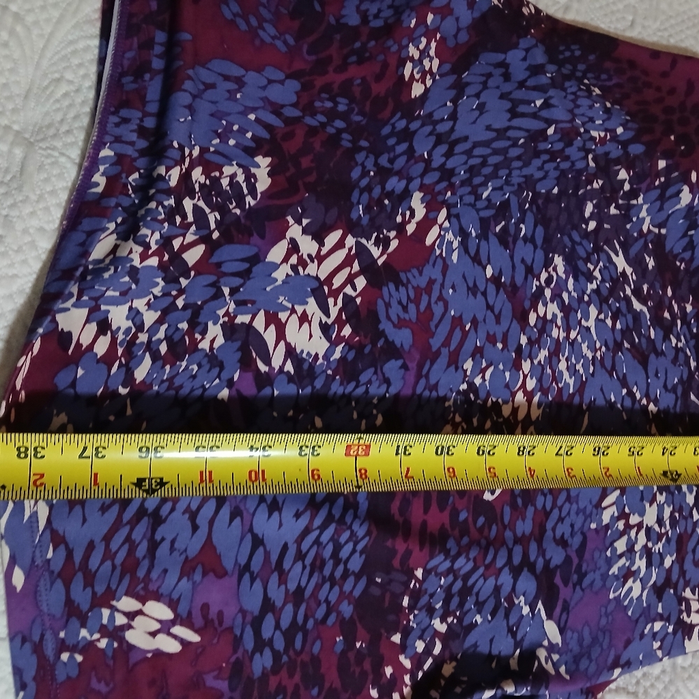 Prana Dress Women's Size Medium Black Purple Active Floral Shelf Bra Racerback - Picture 3 of 12